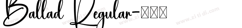 Ballad Regular字体转换